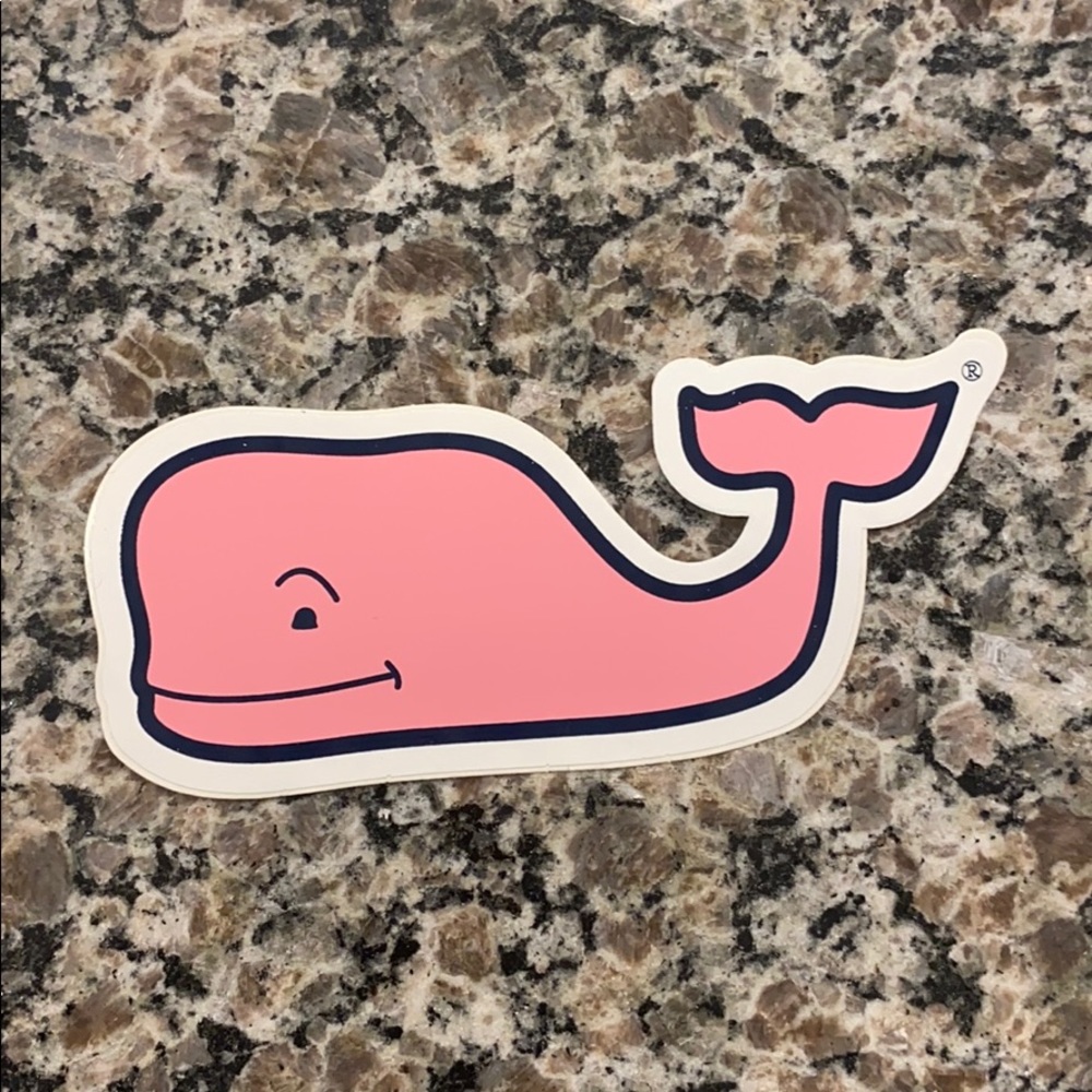 Vineyard Vines pink whale sticker
